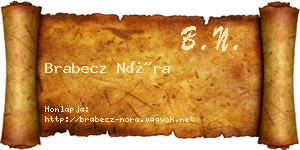 Brabecz Nóra névjegykártya